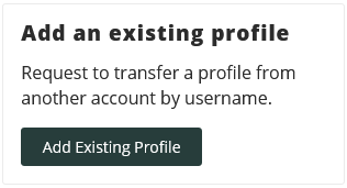 Add existing profile card