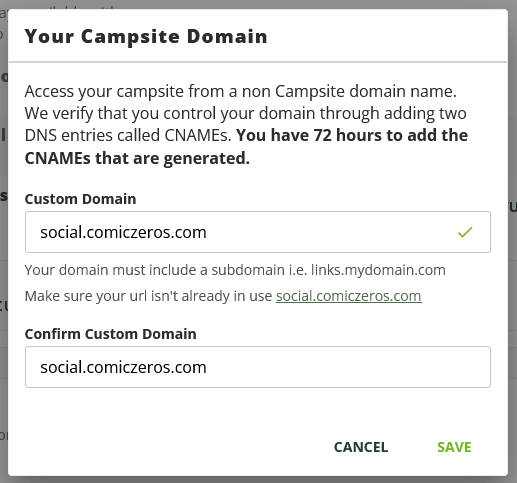 Set Custom Domain